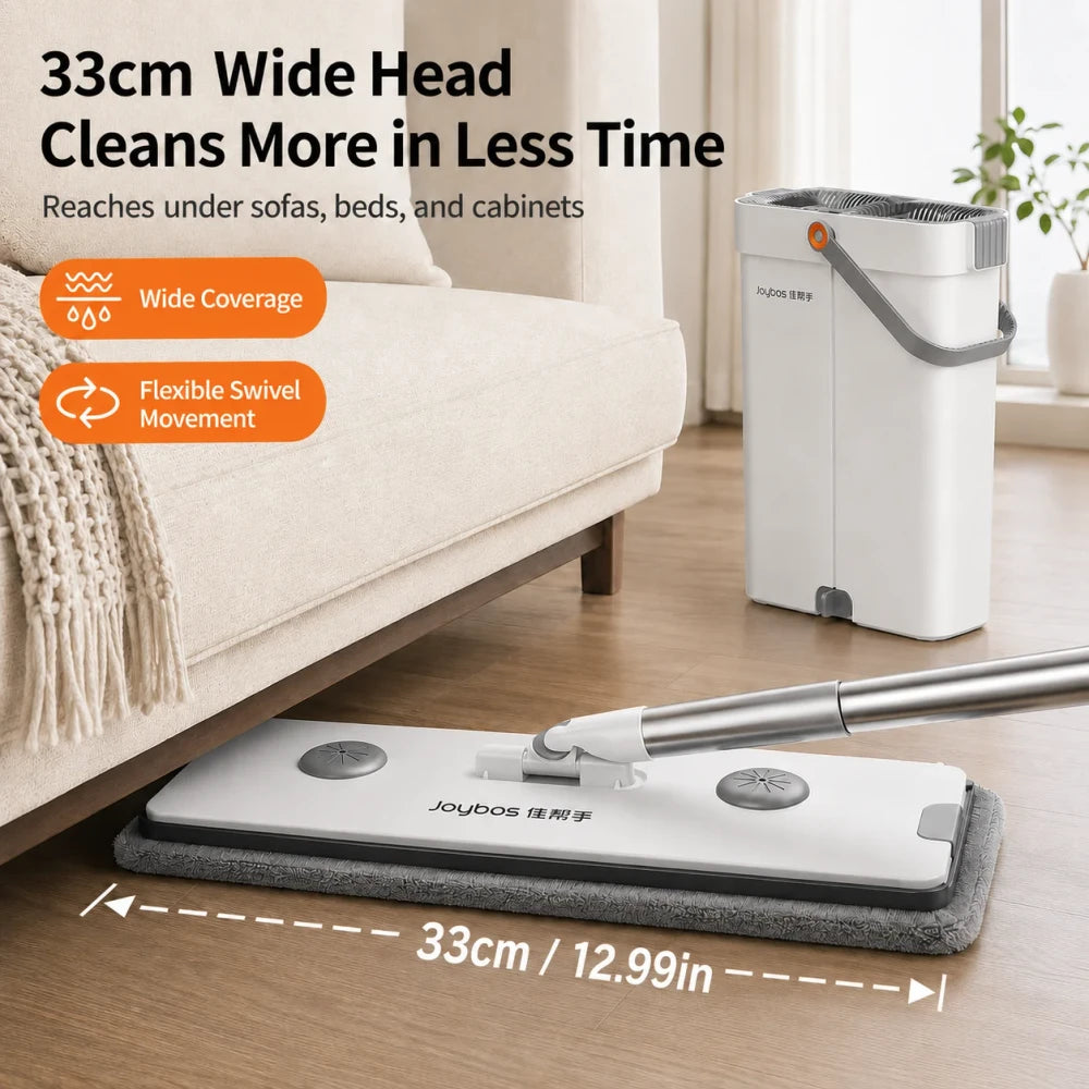 Ultra-Slim Flat Mop and Bucket System