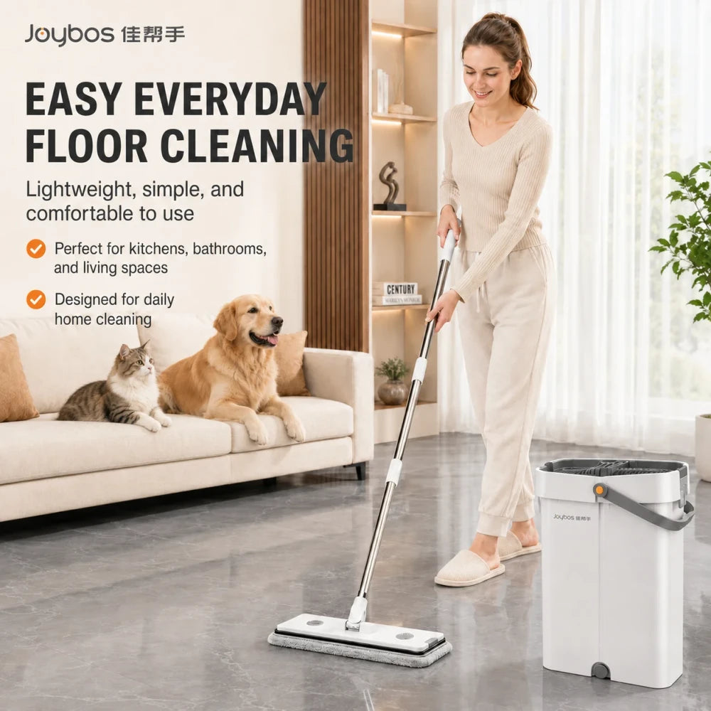 Ultra-Slim Flat Mop and Bucket System